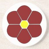 マルーンフラワーデザイン コースター (正面)