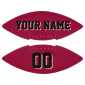 マルーンブラックアンドホワイトカスタムサッカー アメリカンフットボール (パネル)