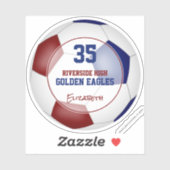 マルーンブルーサッカーチームは女の子の男の子をカラー シール (シート)