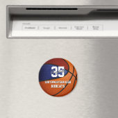 マルーンブルースポーツチームカラーズバスケットボール マグネット (インサイチュ (食洗機))