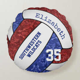 マルーンブルースポーツチームカラーバレーボールガーリーボール ラウンドクッション
