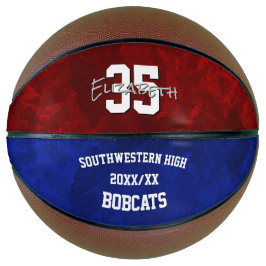 マルーンブルーチームカラーズ女の子の記念記念 バスケットボール