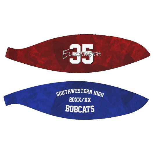 マルーンブルーチームカラーズ女の子の記念記念 バスケットボール (パネル)