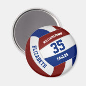 マルーンブルーチームカラーバレーボール部 マグネット (正面/裏面)