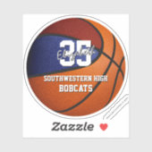 マルーンブルーバスケットボールアスリートギフト10未満 シール (シート)