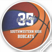 マルーンブルーバスケットボールアスリートギフト10未満 シール (正面)