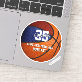 マルーンブルーバスケットボールアスリートギフト10未満 シール