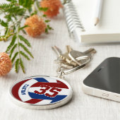 マルーンブルーバレーボールチームが彼女の名前を塗る キーホルダー (側面)