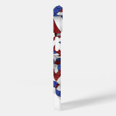 マルーンブルーモノグラムのボガーリーレーボールパターン Case-Mate iPhoneケース (裏面 / 右)