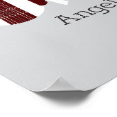 マルーンプレイドラトルアギーベビー写真 ポスター (角)