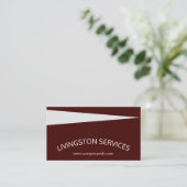 マルーンプロフェッショナルカーブ&シンプルモダン 名刺 (スタンド正面)