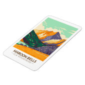 マルーンベルズエルクマウンテンズコロラドヴィンテージ マグネット (左側)