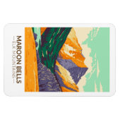 マルーンベルズエルクマウンテンズコロラドヴィンテージ マグネット (横)