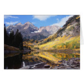 マルーンベルズコロラド秋グリーティングカード (正面横)