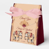 マルーンベージュ結婚インディアンゾウテンプレート フェイバーボックス (正面サイド)