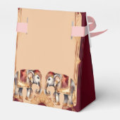 マルーンベージュ結婚インディアンゾウテンプレート フェイバーボックス (裏面サイド)