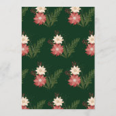 マルーンホリデーパーティーポインセチアリーススプレンドール 招待状 (裏面)