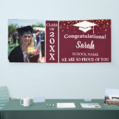 マルーンホワイトカスタム卒業フォトクラス2025 横断幕 (トレードショー)