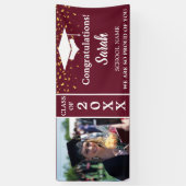 マルーンホワイトカスタム卒業フォトクラス2025 横断幕 (縦)