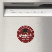 マルーンホワイトカスタム卒業2025年度卒業パーティー マグネット (インサイチュ (食洗機))