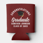 マルーンホワイトカスタム2025卒業パーティー 缶クーラー (裏面)