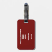マルーンホワイトボーイズ女子バレーボール旅行チーム ラゲッジタグ (裏面縦)
