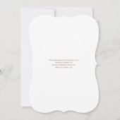 マルーンホワイトレースエレガントビンテージウェディング 招待状 (裏面)