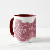 マルーンマグを過ごした人生 マグカップ (正面左)