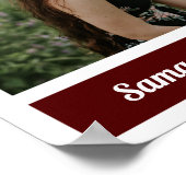 マルーンモダンブロック写真卒業ポスター ポスター (角)