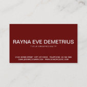 マルーンモノグラムはっきりしたグラム 名刺 (裏面)