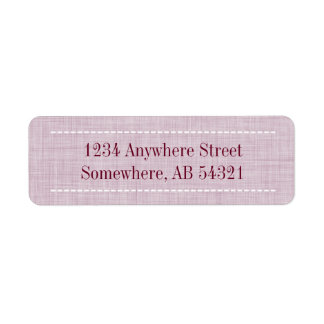 マルーンレッドの織物リネン織物 ラベル