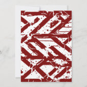 マルーンレッドアスリート卒業クリートオフキャップオン 招待状 (裏面)