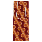 マルーンレッドオレンジサークル融合ファインアートパターン ワインギフトバッグ (正面)