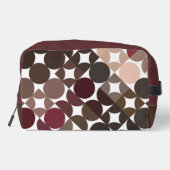 マルーンレッドベージュブラウンミッドセンチュリーサークル ドップキット (裏面)