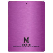 マルーンレッドメタリックカスタムテクスチャ文字 クリップボード (裏面)