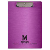 マルーンレッドメタリックカスタムテクスチャ文字 クリップボード (正面)