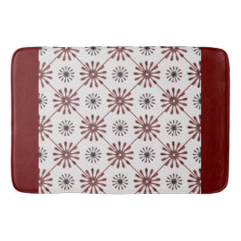 マルーンレッドレトロスピロジオメトリックパターンデュベットコブ バスマット