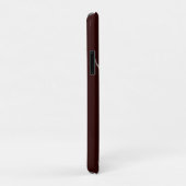 マルーンレッドローズ金ゴールド離れモノグラム Case-Mate iPhoneケース (裏面/右)