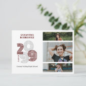 マルーンレトロビッグナンバーズ3写真卒業 招待状 (スタンド正面)