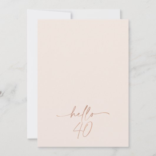 マルーンワイルドフラワーハロー40フォーティート誕生日 招待状 (裏面)