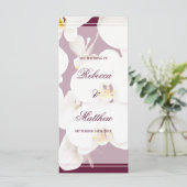 マルーンワインアンドホワイトオーキッド結婚式 プログラム (スタンド正面)