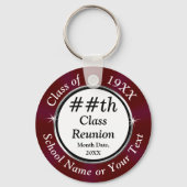 マルーン任意の年、格安クラス懇親会ギフトアイディア キーホルダー (正面)
