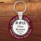 マルーン任意の年、格安クラス懇親会ギフトアイディア キーホルダー (正面)