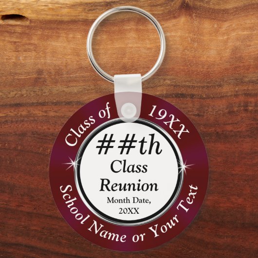 マルーン任意の年、格安クラス懇親会ギフトアイディア キーホルダー (正面)