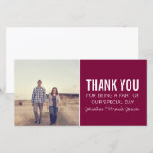 マルーン写真サンキューカード サンキューカード (正面/裏面)