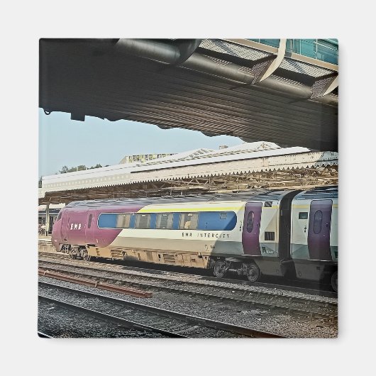 マルーン列車、橋の下 マグネット (正面)