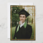 マルーン卒業キャップカウボーイブーツの配置 招待状 (裏面)