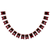 マルーン卒業パーティーおめでとうの装飾 バンティングフラッグ (全)