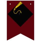 マルーン卒業パーティーおめでとうの装飾 バンティングフラッグ (第1の旗)