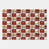 マルーン卒業写真2025卒業カスタム ラッピングペーパーシート (正面2)